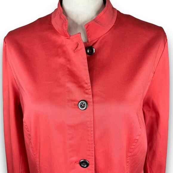 Additions by Chicos Lightweight Jacket Button Front Spring Coral Color Size 12 - Picture 2 of 8